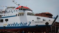 Kapal Aceh Hebat 2 mengalami insiden ledakan saat bersandar di Pelabuhan Ulee Lheue Banda Aceh Jumat (12/6/2026).