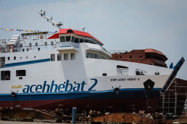 Kapal Aceh Hebat 2 mengalami insiden ledakan saat bersandar di Pelabuhan Ulee Lheue Banda Aceh Jumat (12/6/2026).